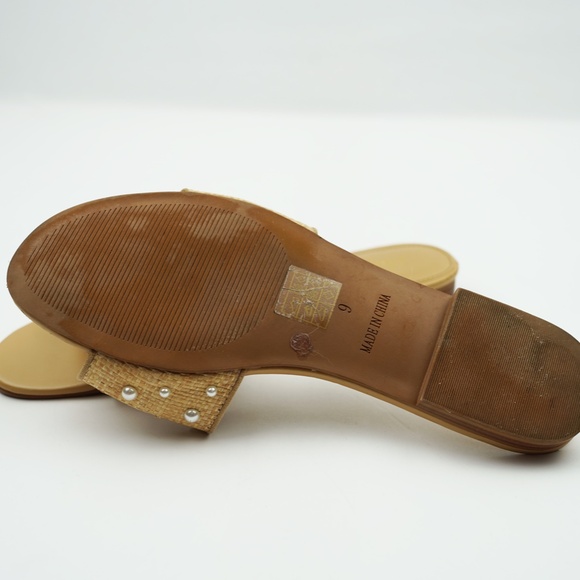JCREW Size 9 Woven Pearl Slide Sandals $98 CG138 - Picture 7 of 7